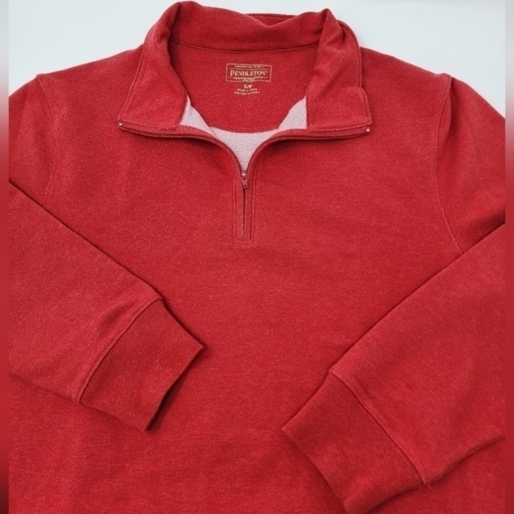 Pendleton 1/4 Zip Women's Long Sleeve Red‎ Jersey Small/Petite